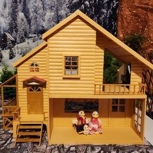 Calico Critters vintage red roof house bundle